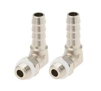 SG Store 2 Piezas de Codo de Conexión de Manguera de 6 Mm de Cobre Niquelado Rosca Macho M8x1 para Líneas de Aire Agua Combustible Y Gas.