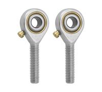 SG Store 2 Piezas M6x1.0 Cojinete de Extremo de Varilla Esférico Junta de Rosa POS6 Conector de Rosca Macho de Mano Izquierda Cojinete de Unión Autolubricado con Tuercas de Seguridad