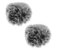 SG Store 2 Piezas Parabrisas de Micrófono de Piel 10cm Cortavientos de Micrófono Lavalier Mini Filtro de Viento Micrófono Protector de Parabrisas Filtro Pop para Ambientes Interiores Y Exteriores