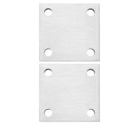 SG Store 2 Placas de Anclaje de Acero Inoxidable 304 de 100 X 100 X 6 Mm Placas de Acero Inoxidable de Grano Molido 240 Láminas de Metal de Acero Inoxidable