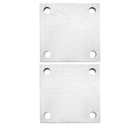 SG Store 2 Placas de Anclaje de Acero Inoxidable 304 de 120 X 120 X 8 mm Placas de Acero Inoxidable de Grano Molido 240 Láminas de Metal de Acero Inoxidable