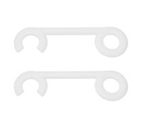 SG Store 2 Pz Deflector de Manija de Puerta de Plástico con Gancho Fijo Soporte de Manija de Puerta con Apertura para Mantener El Gancho Abierto 190x55mm Adecuado para La Mayoría de Las Manijas Blanco