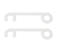 SG Store 2 Pz Deflector de Manija de Puerta de Plástico con Gancho Fijo Soporte de Manija de Puerta con Apertura para Mantener El Gancho Abierto 225x55mm Adecuado para La Mayoría de Las Manijas Blanco