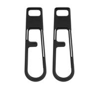 SG Store 2 Tiradores de Cremallera de Titanio de 35 X 10 X 2 Mm Clip de Cremallera de Apertura Máxima de 5 Mm para Equipaje Maleta Mochila Chaqueta Billetera Bolso Deslizador de Cremallera Negro