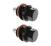 SG Store 2 Tornillos de Tapón de Drenaje de Aceite Magnético M14 X 1,25 Mm con Arandela de Aluminio Negro Compatible con Citroën Y Compatible con BMW.
