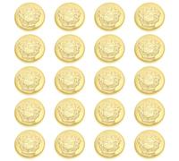 SG Store 20 botones dorados redondos de estilo británico vintage para hombres y mujeres, chaqueta, uniforme, camisa, suéter y chaqueta, 18 mm