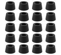 SG Store 20 patas de goma redondas negras, aptas para Flight Box, altavoces, gabinetes de amplificadores y otros equipos, dimensiones 11 x 15 x 19 mm, goma