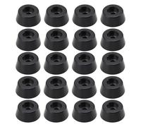 SG Store 20 Piezas Gabinetes de Altavoces Patas de Goma 17x8x16mm Apertura 4,3mm con Arandela de Metal Almohadillas Redondas de Goma para Patas de Muebles para Silla Vitrina Negro
