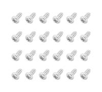 SG Store 24 Pieza Tornillos para Caja de Escritorio A500 / A600 / A1200 304 Tornillos de Acero Inoxidable M3 X 6 Mm Compatible con Commodore Amiga 500 600 1200 Plateado