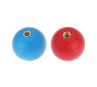 SG Store 2pcs 35mm Arcade Game Round Joystick Head Spherical Top Circular Top Handle Joystick Ball Suitable for M6 Screw Joystick Blue, Red