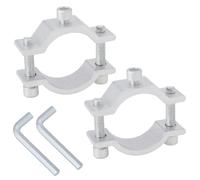 SG Store 2pcs Abrazaderas Soporte de Montaje de Luz Abrazadera de Soporte de Barra de Luz de Aleación de Aluminio Aptas para Tubos de Bicicleta 18 A 35 Mm de Diámetro Color Plateado