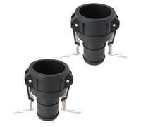 SG Store 2pcs Adaptador Bomba de Basura PP de 2 Pulgadas Adaptador de Conexión de Manguera Hembra Camlock para Manguera de Jardín Aceite Combustible Agua Tanque IBC Barriles IBC