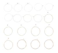 SG Store 3 Paquete de Cuerdas de 6 Cuerdas para Guitarra Acústica de Bronce 80/20 Extra Ligeras Calibre 10-50 para Principiantes