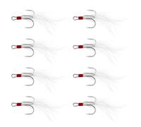 SG Store 30 Anzuelos Triples de Acero con Alto Contenido de Carbono para Pesca con Tres Garras para Pescadores de Agua Dulce Y Salada N.° 2