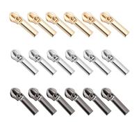 SG Store 30 Piezas 3# Tiradores de Cremalleras Deslizantes Tiradores de Cremalleras de Nailon Tiradores de Cremalleras de Aleación de Zinc Deslizadores para Ropa Bolsos Carteras Y Maletas Proyectos