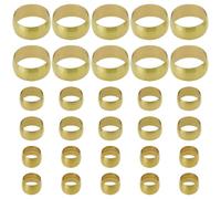 SG Store 30 piezas de accesorios de latón de compresión de latón, aceitunas de compresión de latón, manguitos de compresión de latón para montaje de tubería de cobre, 8 mm, 10 mm, 16 mm de diámetro