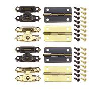 SG Store 36 pestillos de bronce antiguo con tornillos, mini cierres de gabinete, accesorios decorativos para joyero, caja de regalo, casa de muñecas