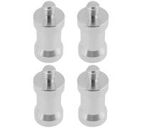 SG Store 4 adaptadores de tornillo roscado de 1/4 pulgadas hembra a macho de 1/4 pulgadas macho de aleación de aluminio para soporte de luz de estudio, adaptador de zapata fría