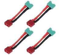 SG Store 4 cables adaptadores MPX macho a enchufe T hembra de 14 AWG para conector de batería Lipo de coche RC