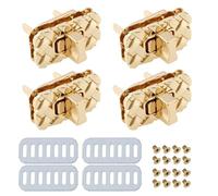SG Store 4 Cierres Giratorios de 35 X 20 Mm Ideales para Bolsos Carteras Y Bandoleras Hechos A Mano Dorados.