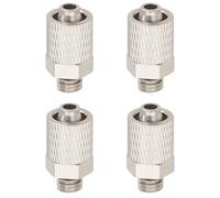SG Store 4 conectores rectos M5 con tuerca giratoria para manguera de 6 mm, accesorios neumáticos de miniexcavadora