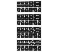 SG Store 4 Pegatinas para Reparar El Botón del Aire Acondicionado Compatible con Audi A4 B6 B7 2000-2004 Superposición Negra con Símbolos Blancos