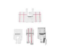 SG Store 4 prensatelas para máquina de coser de 1/4 pulgadas compatibles con Singer compatible con Brother, compatible con Babylock de vástago bajo a presión (3 prensatelas de plástico + 1 prensatelas
