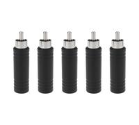 SG Store 5 Unidades Adaptador de Conector RCA Macho A Conector de Micrófono Mono Hembra de 6,35 Mm Y 1/4 de Pulgada