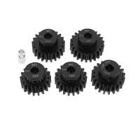 SG Store 5X Mod 1 M1 Engranaje de Piñón de 5 Mm de Diámetro Interior de Acero Endurecido Engranaje de Motor 18T 19T 20T 21T 22T con Acoplador de Eje de 5 Mm A 3,175 Mm para Motor Sin Escobillas RC