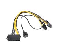 SG Store ATX - Cable de interruptor de encendido y apagado de 24 pines a PCIe de 6 + 2 pines para conectar fuente de alimentación (PSU) y tarjeta gráfica PCIe de 30 cm + 50 cm