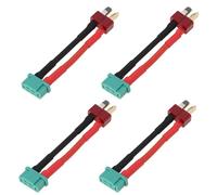 SG Store Cable Adaptador MPX Hembra A Conector T Macho de 14 AWG para Batería Lipo de Coche RC Dron 4 Unidades