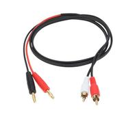 SG Store Cable de Audio con Conectores RCA Dobles A Dos Conectores Banana de 4 Mm para Conectar Una Toma de Audio A Un Generador de Señales