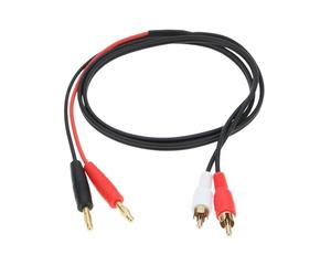 SG Store Cable de Audio con Conectores RCA Dobles A Dos Conectores Banana de 4 Mm para Conectar Una Toma de Audio A Un Generador de Señales