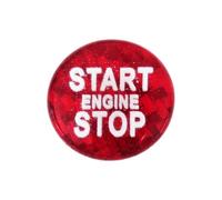 SG Store Calcomanías decorativas de fibra de carbono para interruptor de arranque del motor de coche, compatible con Mini Cooper R55, R58, R60, R59, 1,9 cm, color rojo