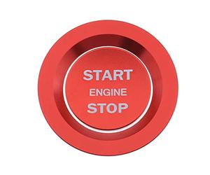 SG Store Cubierta para Interruptor de botón de Arranque de Coche, Compatible con Discovery Sport/Evoque/Velar/Discovery/Voguer/Range Rover Sport aleación de Aluminio, Color Rojo