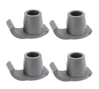 SG Store Juego de 4 alfombrillas de goma para andar con casquillos de identificación de 25 mm, color gris, compatibles con bastón de ayuda a la movilidad