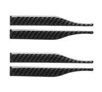 SG Store - Lote de 4 protectores de espejo retrovisor para coche, cinta de rascado anticolisión (12 x 1,44 cm), diseño de espejo retrovisor de coche de fibra de carbono