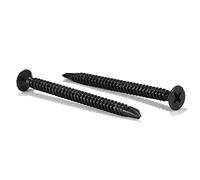 SG TZH #10 tornillos de chapa metálica de 2-3/8 pulgadas, 100 tornillos de cabeza plana de acero inoxidable 410 tornillos autorroscantes rápidos de óxido negro