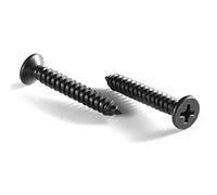 SG TZH - Tornillo de madera (14 x 1 pulgadas, 100 unidades, 18-8 (304) tornillos de acero inoxidable, cabeza plana, Phillips rápido, autorroscantes, óxido negro,