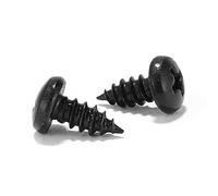 SG TZH - Tornillo de madera de 3/8 pulgadas, 100 unidades, 18-8 (304) de acero inoxidable, tornillos autoperforantes para paneles de yeso de óxido negro