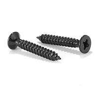 SG TZH - Tornillo para madera (10 unidades, 18-8 (304), tornillos de acero inoxidable, cabeza plana, Phillips, rápido, autorroscantes, óxido negro