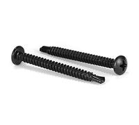 SG TZH - Tornillos de chapa de 2 pulgadas, 100 tornillos de cabeza plana de acero inoxidable 410, tornillos autoperforantes rápidos de óxido negro