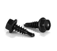 SG TZH - Tornillos de chapa de acero inoxidable 410 tornillos de cabeza hexagonal de 3/4 pulgadas, 100 tornillos autoperforantes rápidos de óxido negro