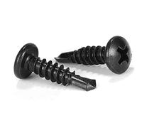 SG TZH - Tornillos de chapa de acero inoxidable 410 tornillos de cabeza plana de acero inoxidable 3/4 pulgadas, tornillos autoperforantes rápidos de óxido negro