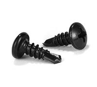 SG TZH - Tornillos de chapa de acero inoxidable 410 tornillos de cabeza plana de acero inoxidable de 1/2 pulgadas, tornillos autoperforantes rápidos de óxido negro