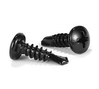 SG TZH - Tornillos de chapa de acero inoxidable 410 tornillos de cabeza plana de acero inoxidable, tornillos autoperforantes rápidos de óxido negro