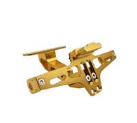SGABFDLZ Motocicleta Soporte Matrícula Trasera para Kawasaki para Z900 para ER6N para Z800 para Z750 para Z1000SX para CRF450 para CBR600RR Motocicleta Matrícula Chasis Soporte (Gold)