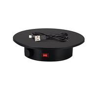 SGAIYUNRT Base Giratoria Eléctrica para Fotografía y Toma de Fotografías, Soporte de Exhibición 360 ° Velocidad y Dirección Ajustables/Negro / 25CM Load 15KG