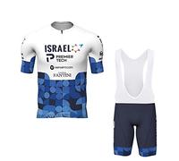 SGCIKER 2022 Herren Pro Team ISRAELRopa ciclismo conjunto para hombre,manga corta bicicleta ropa babero corto kits gel pad(M)