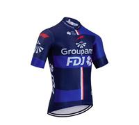 SGCIKER 2024 World Tour Pro Team Groupama FDJ Camiseta de Ciclismo para Hombres, de Manga Corta Transpirable para Bicicleta Camiseta, Camiseta de Ropa Ciclismo MTB (2XL)